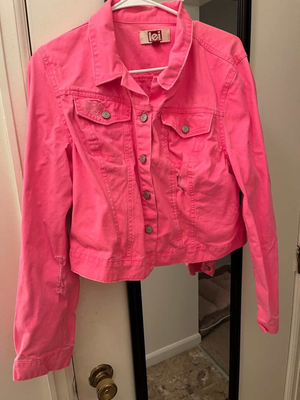 lei Neon Pink Shirt Jacket